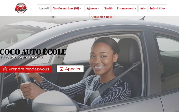 Screenshot of coco-autoecole.fr