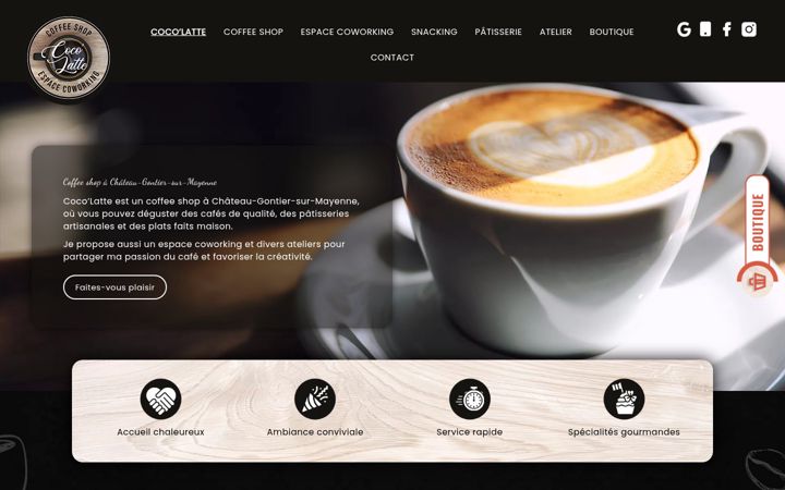 Screenshot of coco-latte.fr