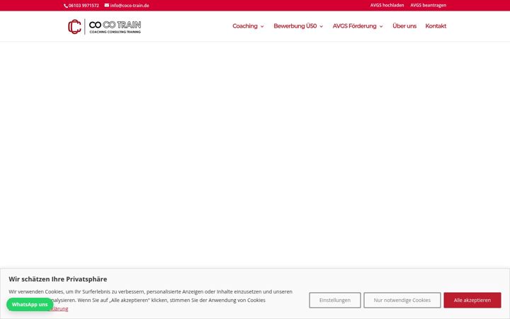 Screenshot of coco-train.de
