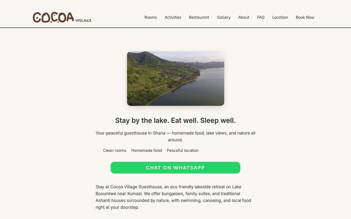 Screenshot of cocoa-village.com