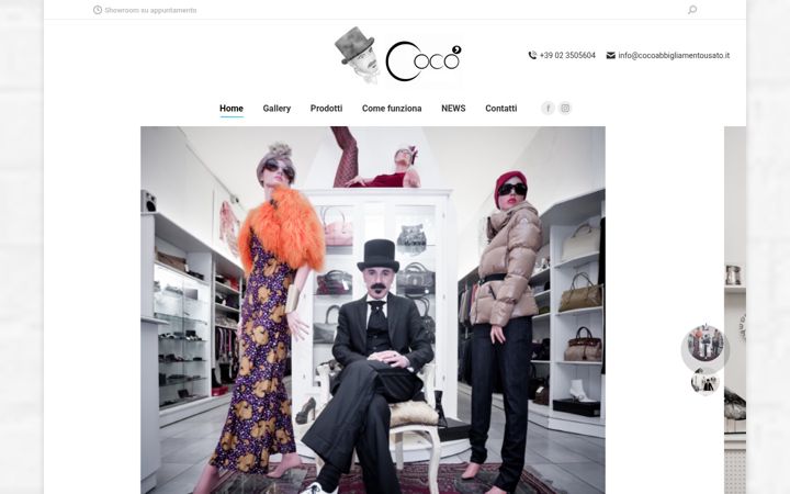 Screenshot of cocoabbigliamentousato.it