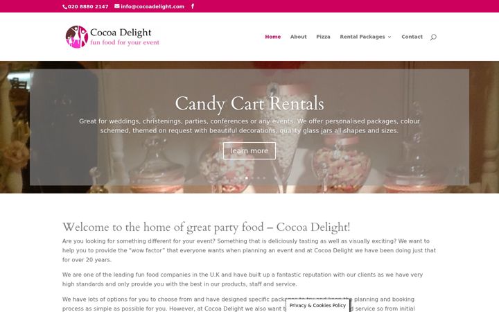 Screenshot of cocoadelight.com
