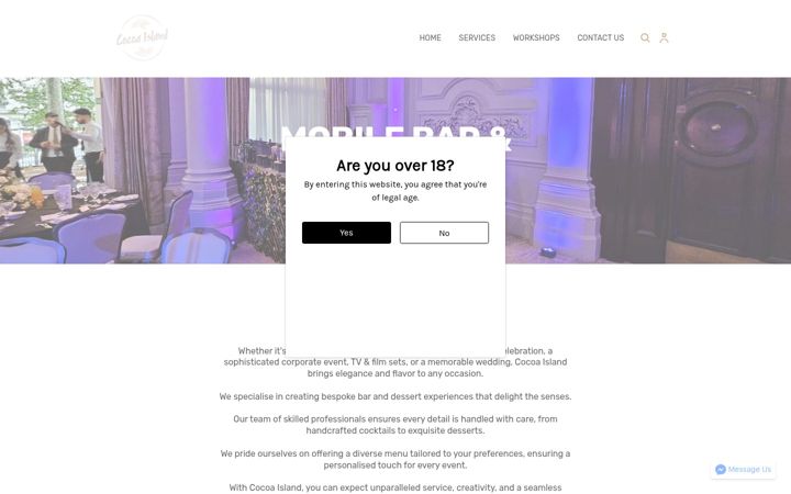 Screenshot of cocoaisland.co.uk
