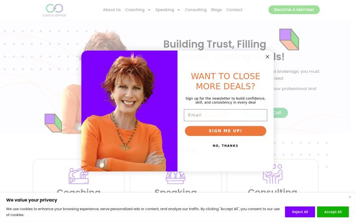 Screenshot of cocoamar.com