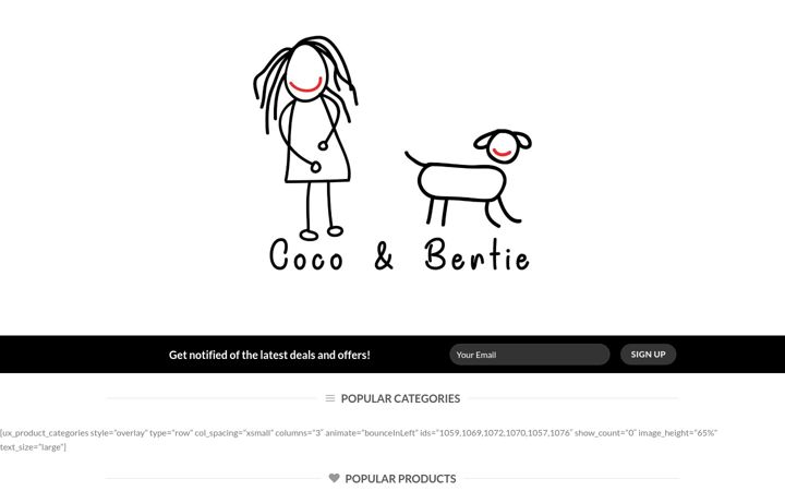 Screenshot of cocoandbertie.co.uk