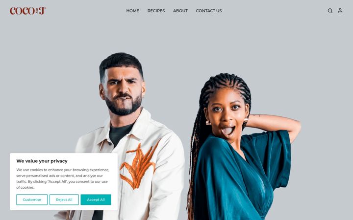 Screenshot of cocoandj.com