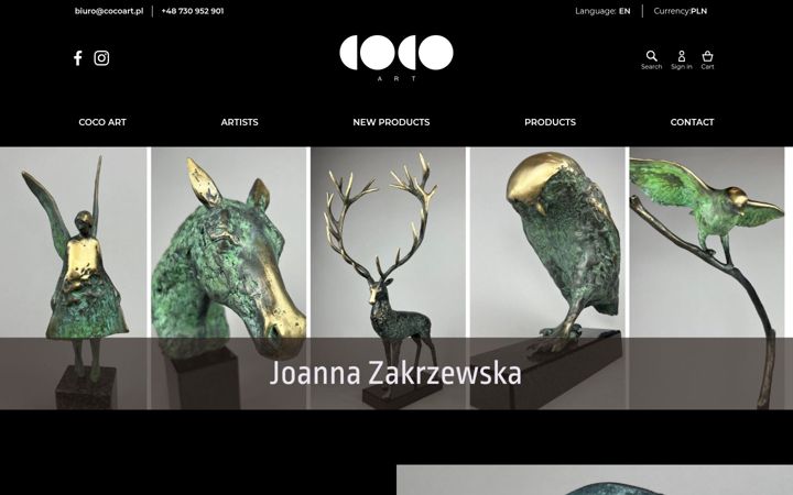 Screenshot of cocoart.pl