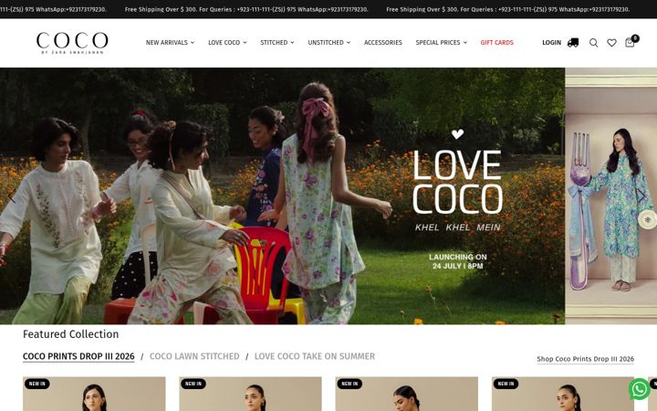 Screenshot of cocobyzarashahjahan.com