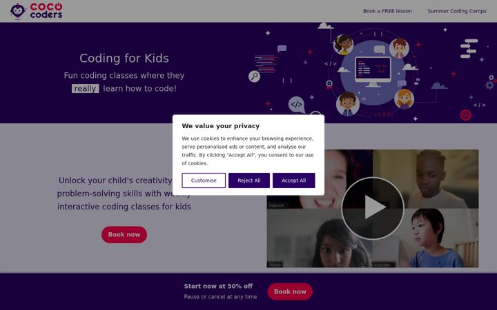 Screenshot of cococoders.com