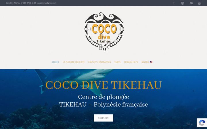 Screenshot of cocodivetikehau.com
