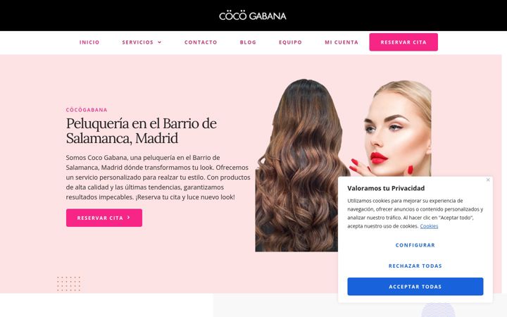 Captura de ecrã de cocogabanamadrid.es