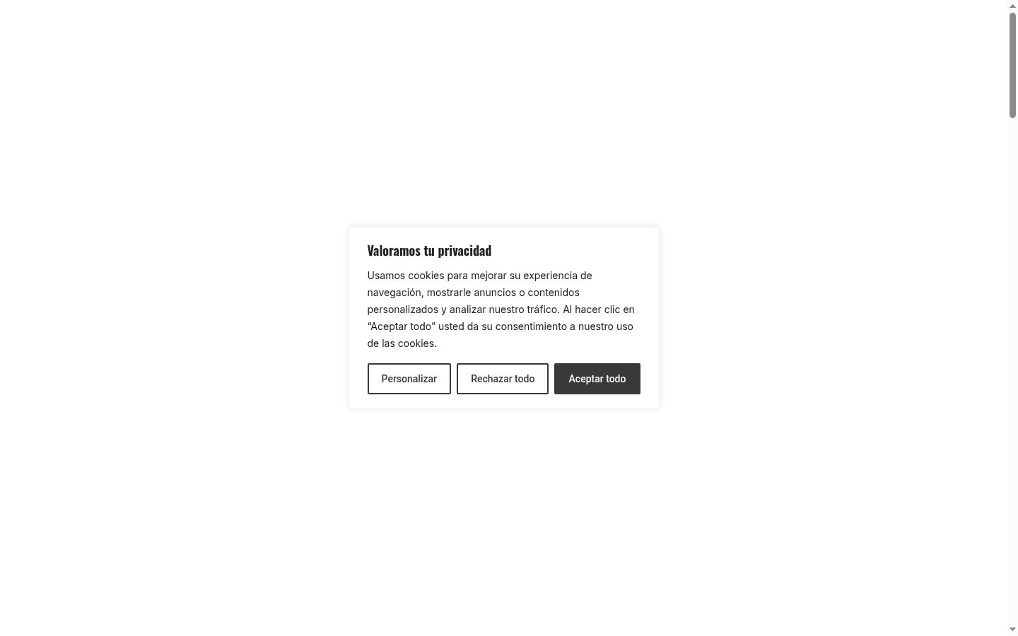Capture d'écran de la bannière de consentement affichée avant toute interaction