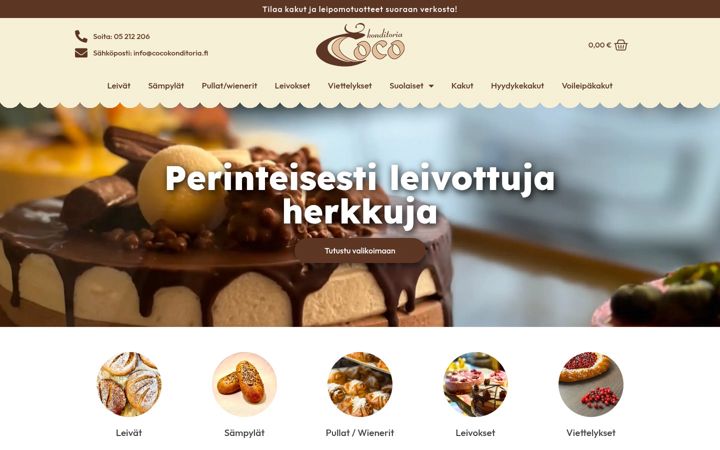 Skærmbillede af cocokonditoria.fi