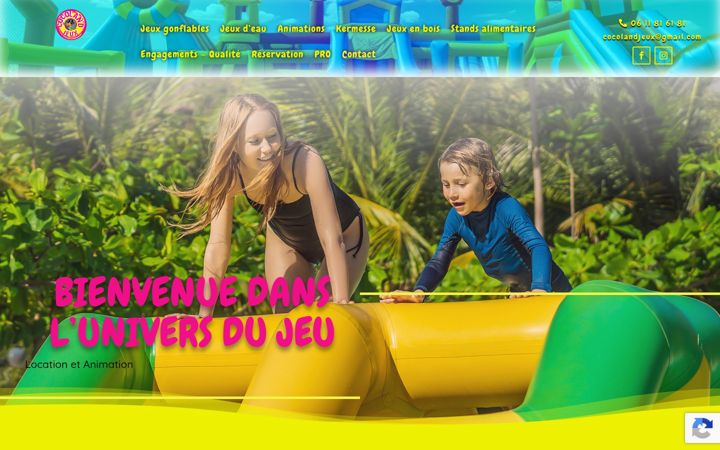 Captură de ecran a cocoland-jeux-gonflables.fr