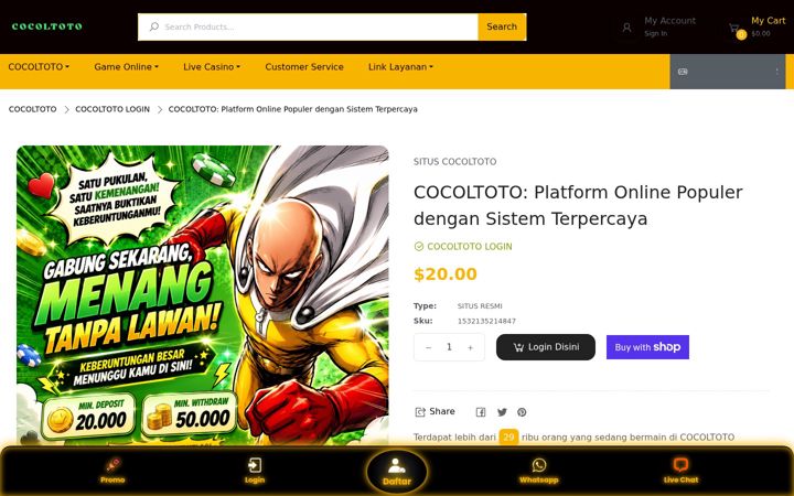 Screenshot of cocoltoto.com