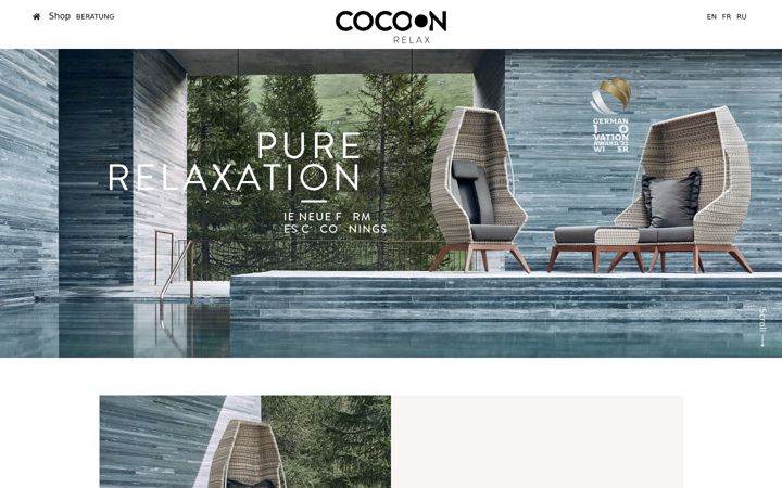 Screenshot of cocoon-relax.de