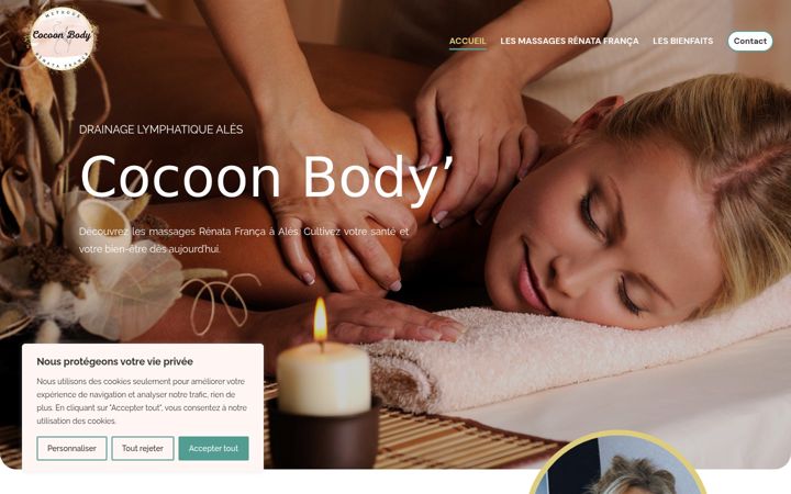 Screenshot of cocoonbody.fr