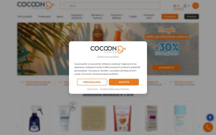 Screenshot of cocooncenter.it