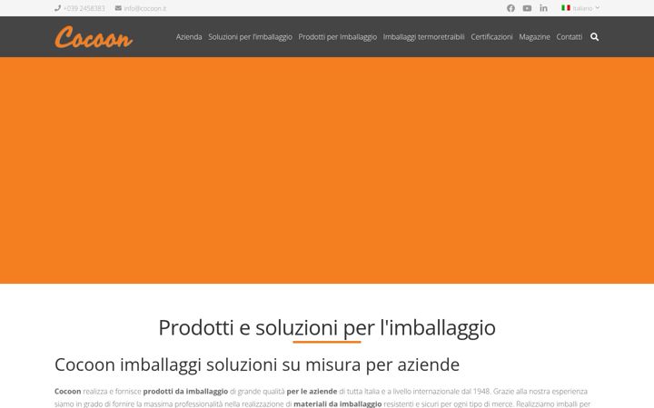 Screenshot di cocoonimballaggi.it