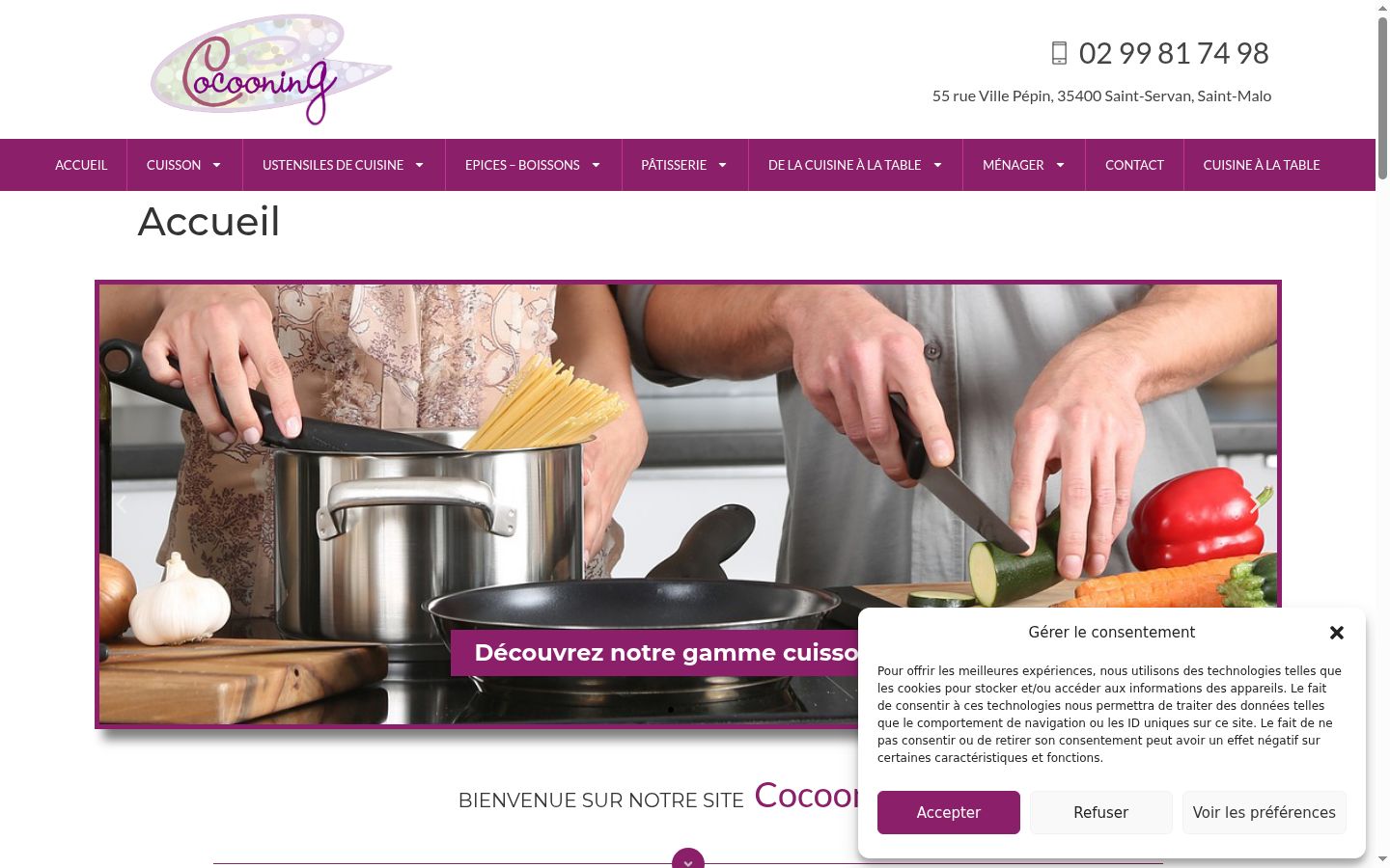 Screenshot tal-banner tal-kunsens muri qabel kwalunkwe interazzjoni