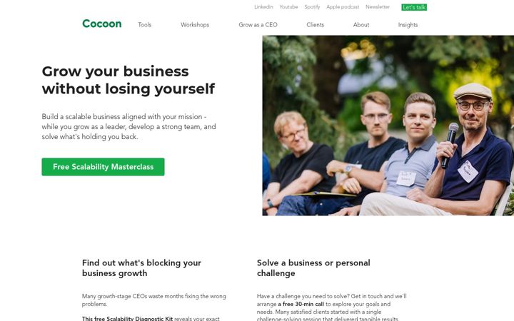Screenshot of cocoonprogram.com