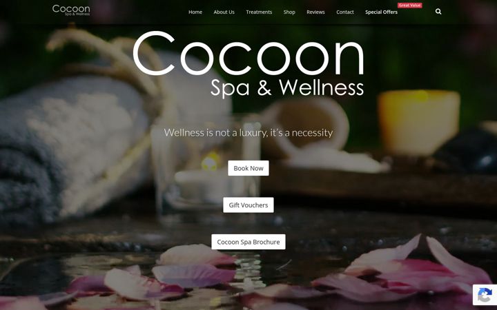 Capture d'écran de cocoonspa.ie