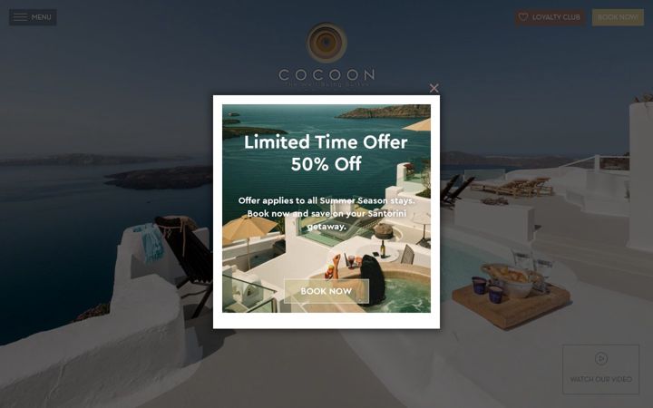 Screenshot of cocoonsuites.com