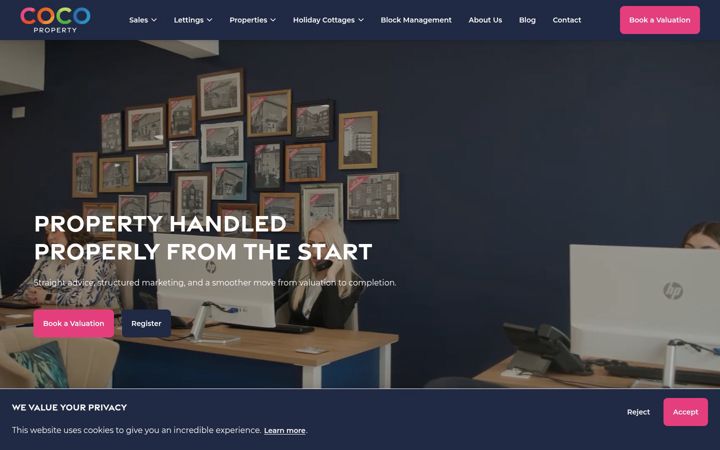 Screenshot of cocoproperty.co.uk