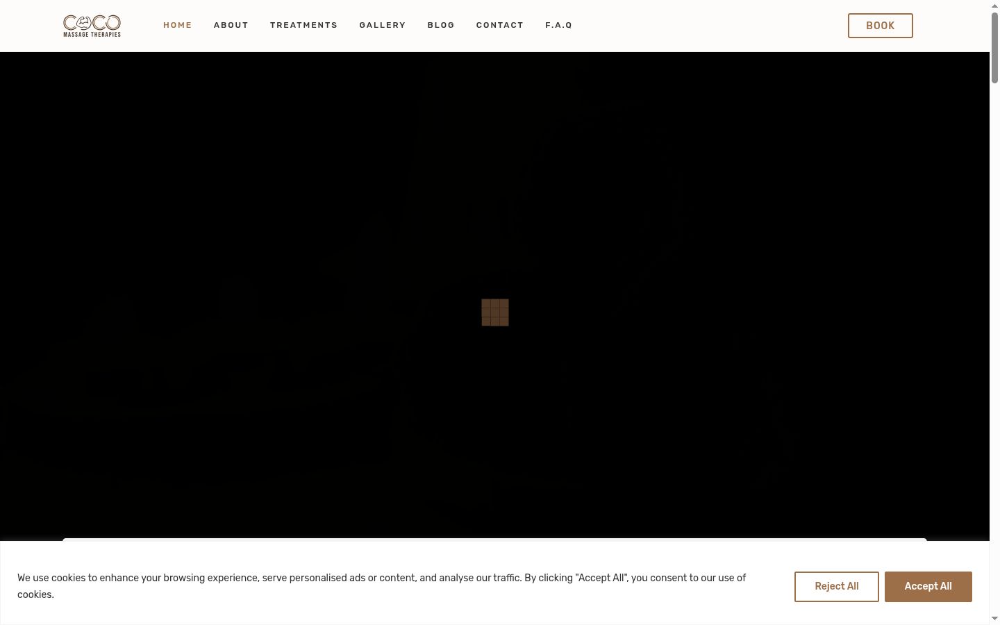 Captura de pantalla del banner de consentimiento mostrado antes de cualquier interacción