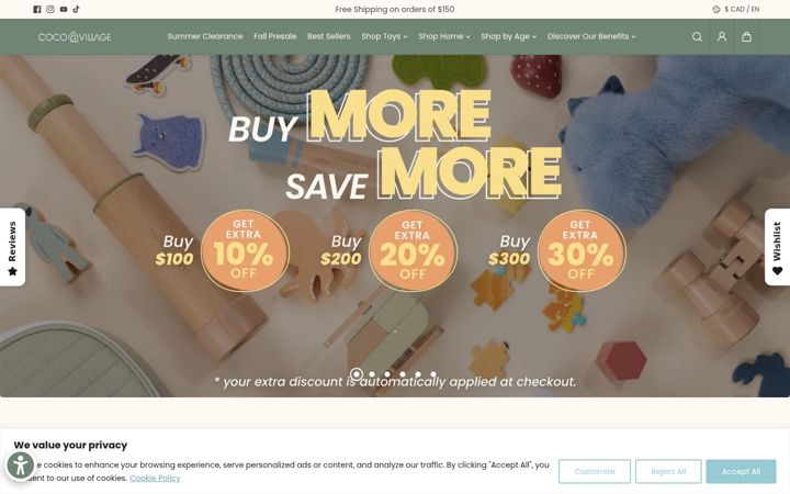 Screenshot of cocovillage.com