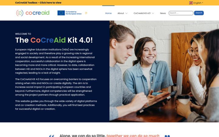 Ekraanipilt saidist cocreaid.eu