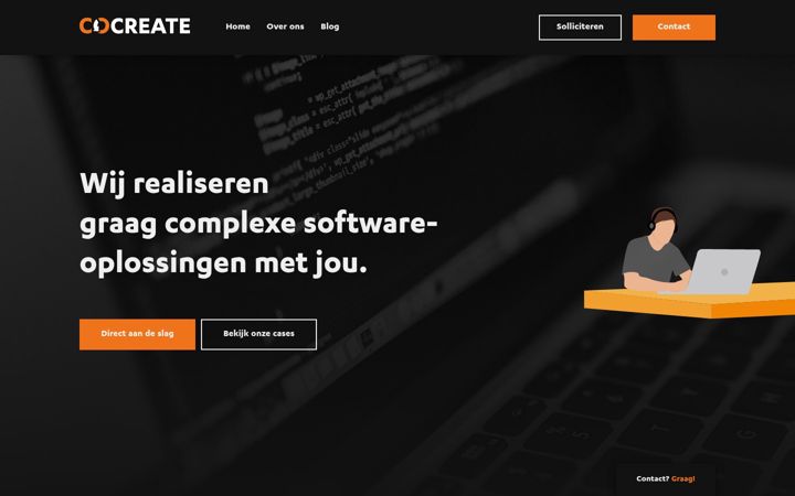 Skjámynd af cocreate.nl