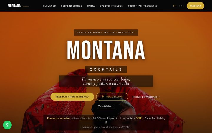 Screenshot of cocteleriamontana.com
