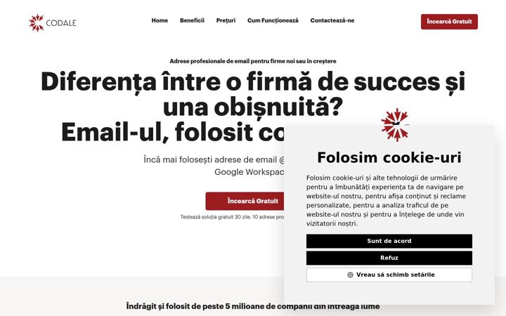 Screenshot of codale.ro