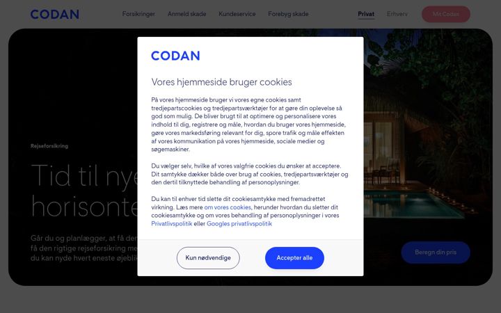 Screenshot of codan.dk