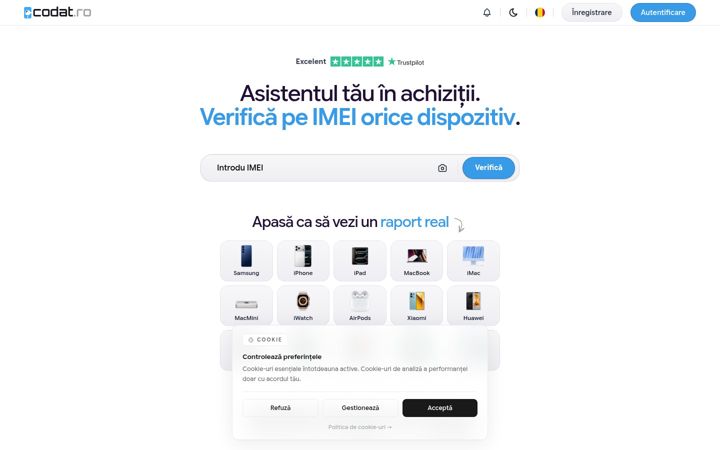 Screenshot of codat.ro