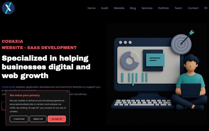 Screenshot of codaxia.com