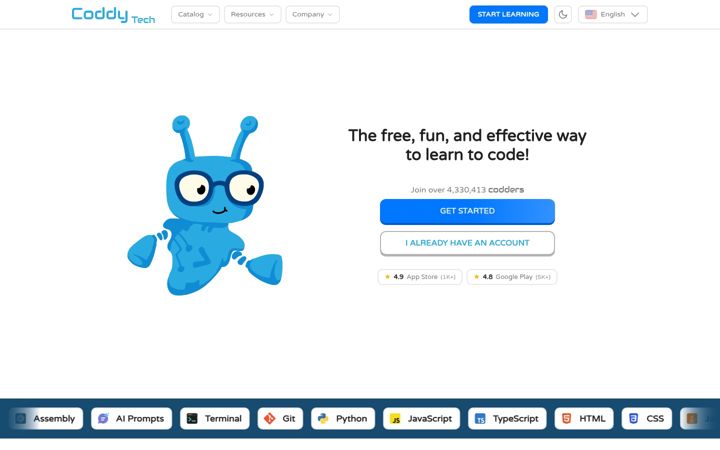 Screenshot of coddy.tech