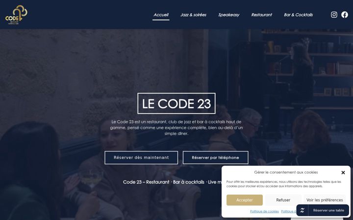 Screenshot di code-23.fr