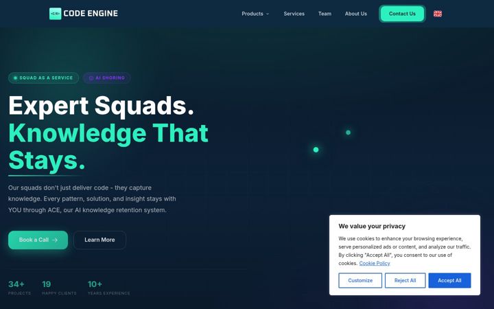 Screenshot of code-engine.net