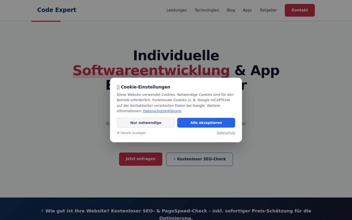 Screenshot of code-expert.de