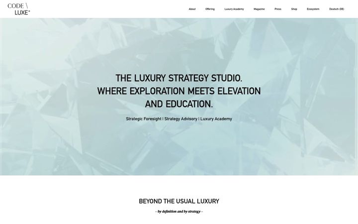 Screenshot of code-luxe.com