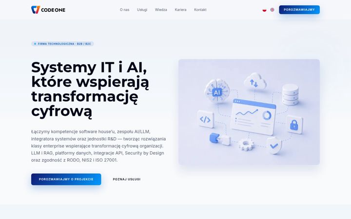 Screenshot of code-one.pl