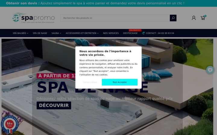 Screenshot of code-promo-jacuzzi.com