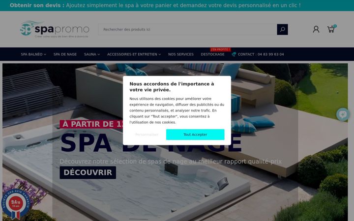 Screenshot of code-promo-jacuzzi.fr