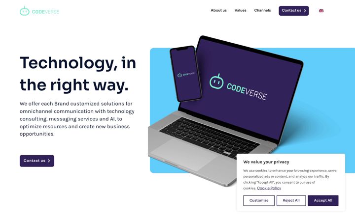 Screenshot of code-verse.com
