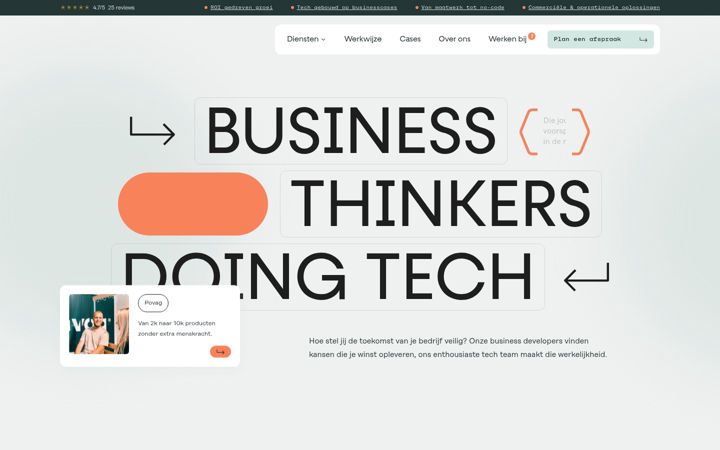 Screenshot van code14.nl