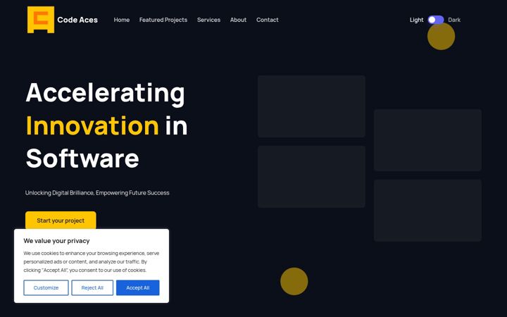 Screenshot of codeaces.co.uk