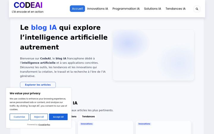Screenshot of codeai.fr