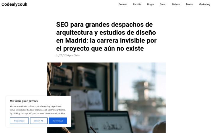Screenshot of codealy.co.uk